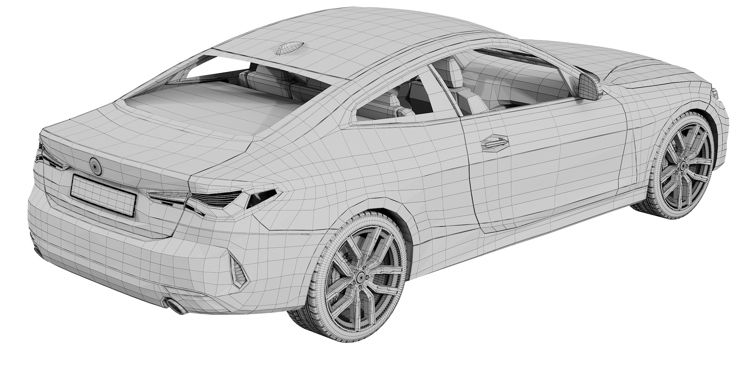 BMW 4-Series coupe G22 vector drawing