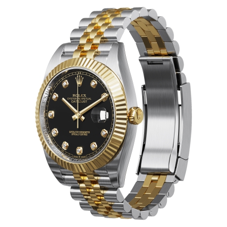 Photo Rolex Datejust 41 bright black dial