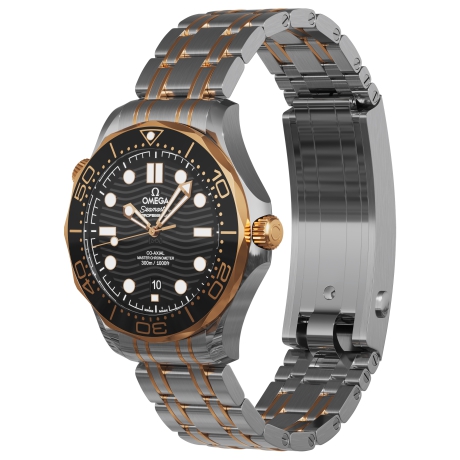 Photo Omega Seamaster Diver 300M gold on steel